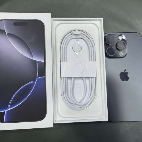 99%New iPhone 16 Pro 256GB 黑色 香港行貨  電池效能92% 有盒有配件 自用首選超值