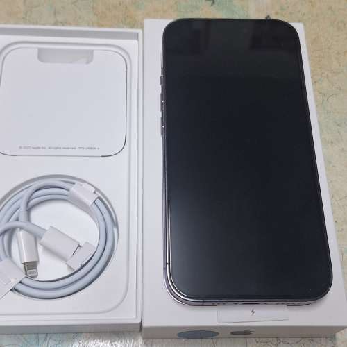 出售95%新iphone 14 Pro 128gb紫色全套行貨