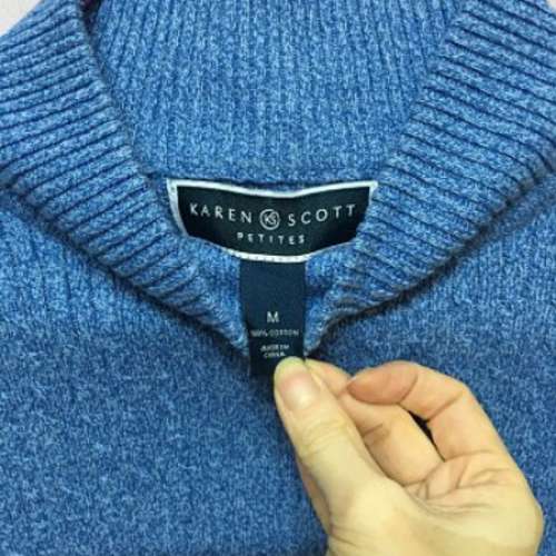 (美國牌子KAREN SCOTT）冷綫衫M碼（全新）