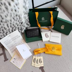 GOYARD  帆布配TOGO皮、內里配黃色小牛皮 卡片包