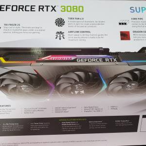 MSI 微星 GeForce RTX 3080 SUPRIM X 10G 顯示卡