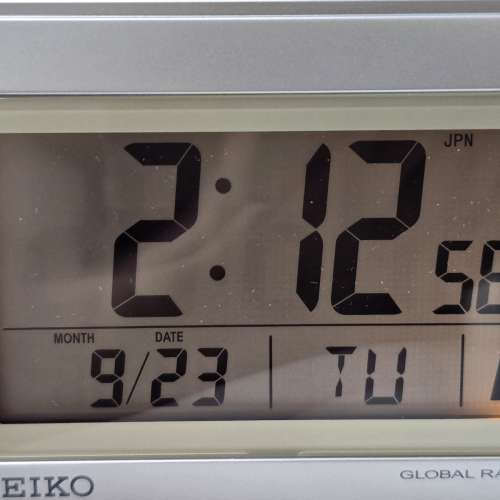 * 精工 * Seiko * 電波 * 數字 * 少形 * 旅行 鬧鐘 *