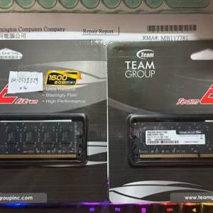全新Team Desktop DDR3-1600 8GB X 2共16GB(有保)