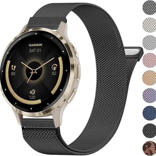 Garmin Venu 3s (Ivory Color 冥想空白) 41mm (送黑色鋼錶帶) - GPS Smartwatch 智...