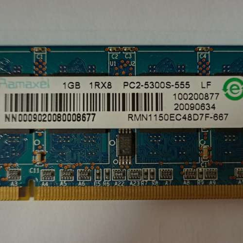 Ramaxel DDR2 667 1x1GB Laptop/Notebook RAM 記憶體