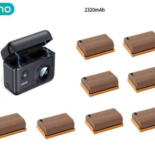 LLANO 8 PCS LP-E6NH USB-C Rechargeable Lithium-Ion Batteries With 18w Fast Dual