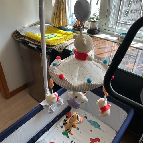 $200迪士尼床鈴嬰兒可旋轉布藝新生兒寶寶安撫玩具床挂件床頭音樂搖鈴藍牙遠程連接