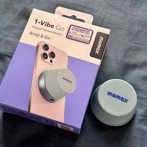 Momax 1-Vibe Go 磁吸無線喇叭 湖水綠色 99%新