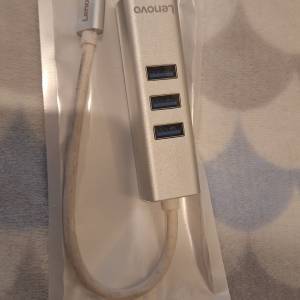 聯想usb網路線轉換器有線網卡口type-c擴充座macbook pro蘋果電腦轉網口擴充器mac筆...
