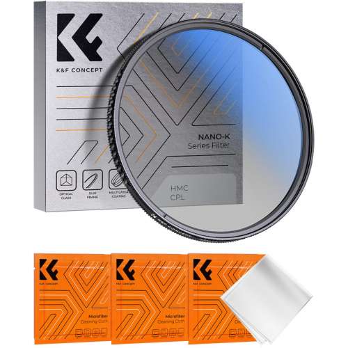 K&F Concept Nano-K Optical Glass Circular Polarizer CPL Filter (62mm)