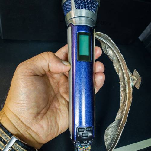 Sennheiser Digital6000(EM6000+SKM 6000*全手工18k金頭紫鑽銀大鷹全銀羽翼咪柄*+K...