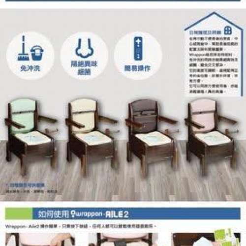 Wrappon 免沖洗密封式便廁椅 (9成新)