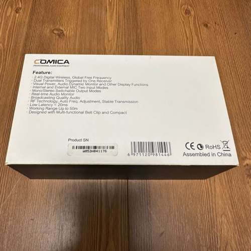 (原價$1,899) 全新未開 Comica BoomX-D 2.4g Digital Wireless Microphone D2 一拖...