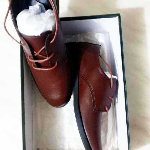 全新 男裝上班族皮鞋 （啡色 40號碼）