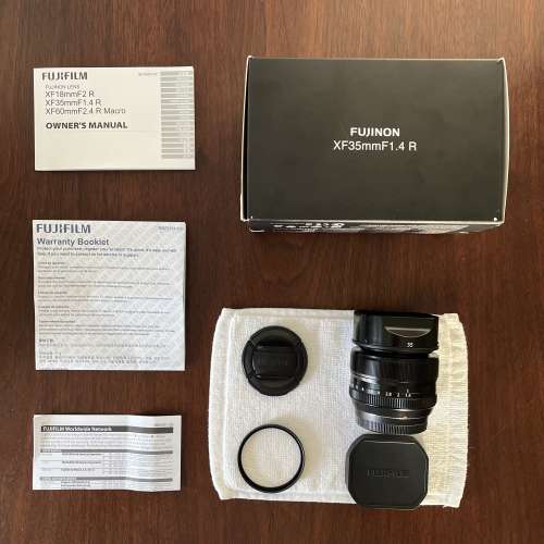 FULL SET MADE IN JAPAN 日本制 大光圈 FUJIFILM FUJINON XF 35mm F1.4 R LENS etc...
