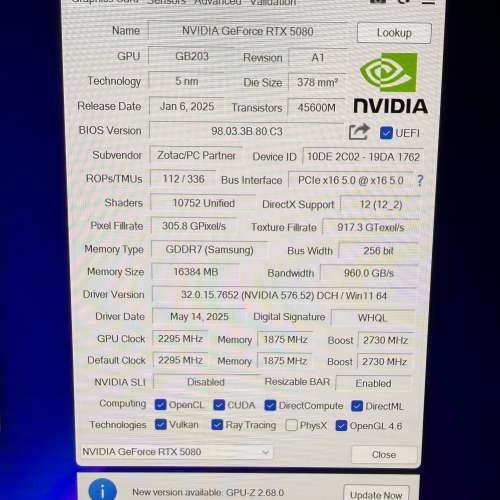 Zotac Gaming GeForce RTX 5080 AMP Extreme infinity Ultra