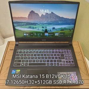 MSI Katana 15 B12VGK 15.6吋 (2024) ( i7-12650H, 32+512 SSD, RTX4070) SH0248214