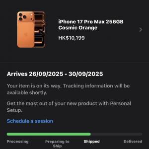 iPhone 17 Pro Max 256GB Cosmic Orange 橙色 全新未開啡盒