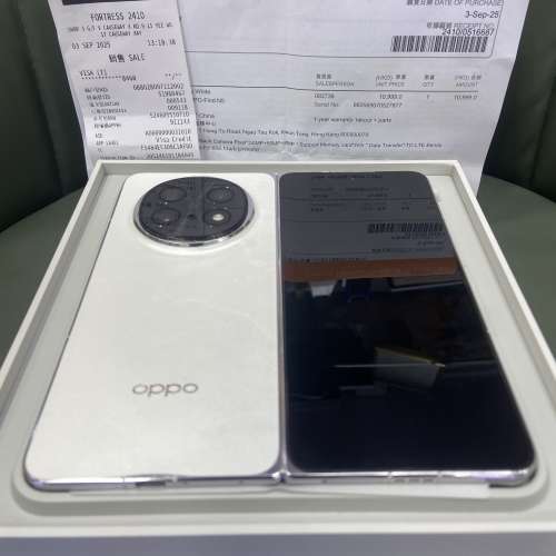 99%New OPPO Find N5 16+512GB 銀色 保養至至2026-9-2 電池效能100% 香港行貨 全套...