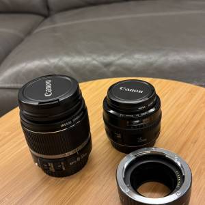 Canon EF 35mm f/2 Len + Canon EF-S 18-55mm f/3.5-5.6 Lens