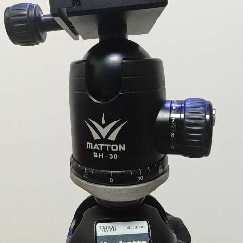 Manfrotto 190pro腳架 + MATTON BH-30波頭