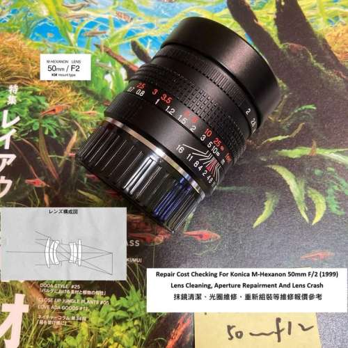 Repair Cost Checking For Konica M-Hexanon 50mm F/2 (1999) Lens Cleaning