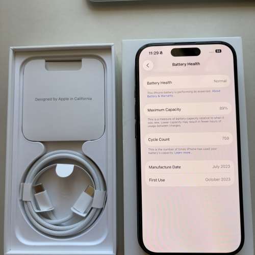 99%新 Apple iPhone 15 Pro 256GB 藍色