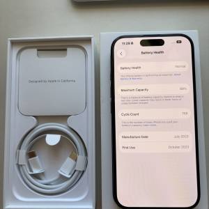 99%新 Apple iPhone 15 Pro 256GB 藍色