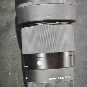 Sigma 30/1.4 DC DN Contemporary 適馬 30mm 30  for  sony 索尼  E  冇盒冇單冇證...