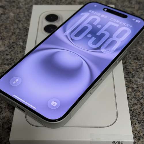 99%new長保養Apple iPhone 16 256GB 白色電池容量100%