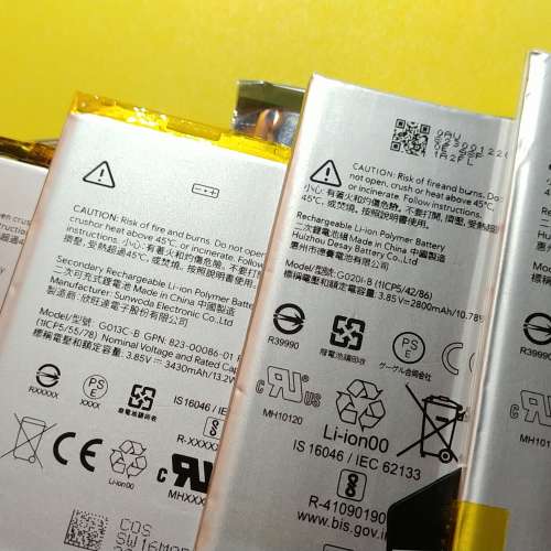 Google Pixel 3 3XL 4 4XL 5 全新未使用 售後服務專用原裝內置電池現貨
