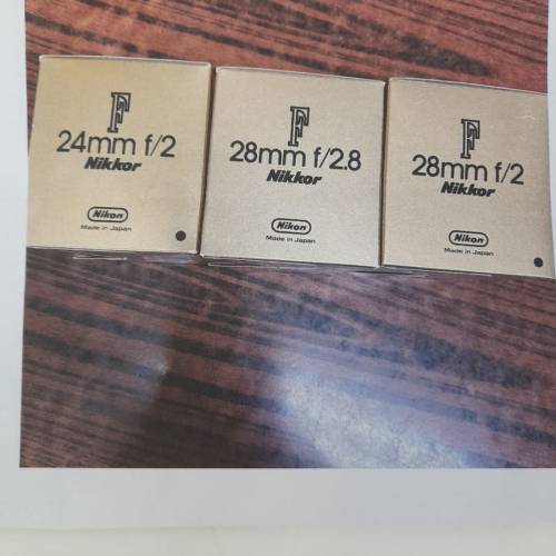 ( 全球唯一全新貨品）Vintage Nikkor F 24mm f/2 , 28mm F/2 & 28mm F/2.8 AI-S Le...