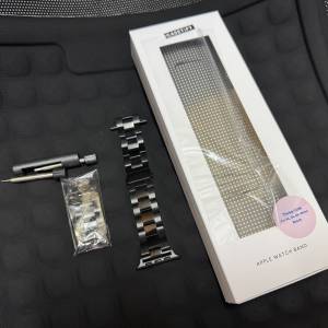 Casetify Apple Watch band Stainless Steel 3-Link Band - Black 手錶帶