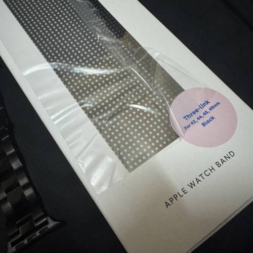 Casetify Apple Watch band Stainless Steel 3-Link Band - Black 手錶帶