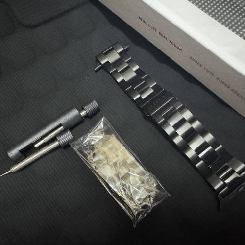 Casetify Apple Watch band Stainless Steel 3-Link Band - Black 手錶帶