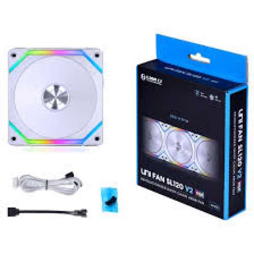 （7 Fans/七把正葉風扇) LIAN LI UNI FAN SL120 V2 RGB 120mm - 白色