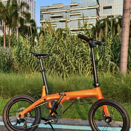 2025 Lidrop 一叮點 pro版 5速16吋碟剎碳纖維折叠車 送前後蛙燈叮叮