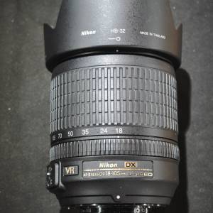 Nikon 18-105 G VR DX AFS AF-S 尼康 18mm 105mm 18 105 冇盒冇單冇證有罩 送filter...
