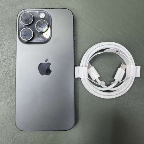 99%New iPhone 15 Pro 256GB 黑色 香港行貨 AppleCare+保養到2025年11月18日 電池...