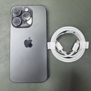 99%New iPhone 15 Pro 256GB 黑色 香港行貨 AppleCare+保養到2025年11月18日 電池...