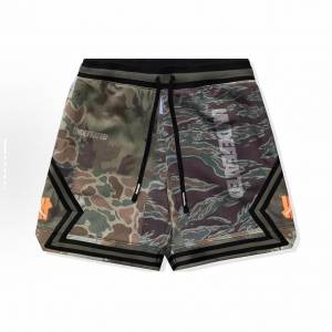 Jordan Brand×UNDEFEATED 聯名Logo迷彩波褲（軍綠色）
