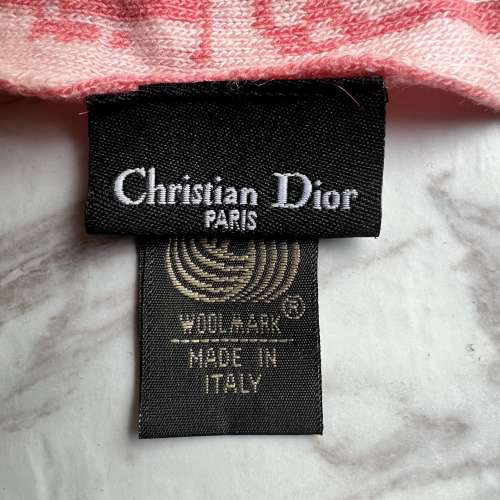 Christian Dior pink wool scarf