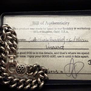 GOOD ART HLYWD  #6 Curb Chain Bracelet C/16cm 高品質美國品牌925銀手鏈
