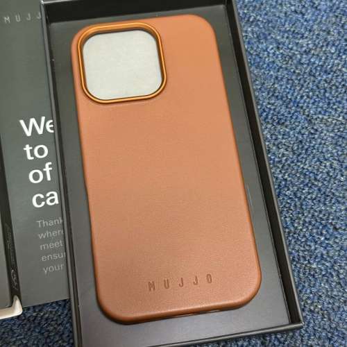 MUJJO Apple iPhone 16 Pro case 全皮革手機殼兼容 MagSafe 啡色