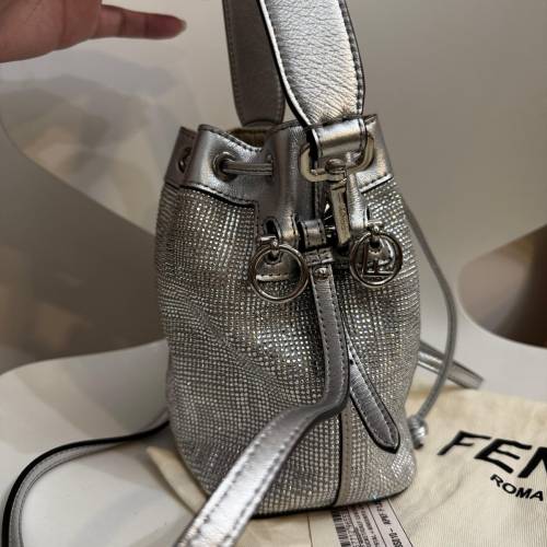 Fendi Mon Tresor Sequin-embellished Bucket Bag