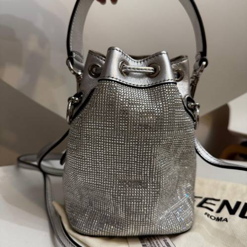 Fendi Mon Tresor Sequin-embellished Bucket Bag