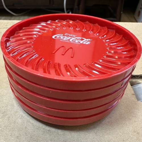 80年代古董麥當勞可口可樂杯墊，五件 Coca Cola x McDonald's plated