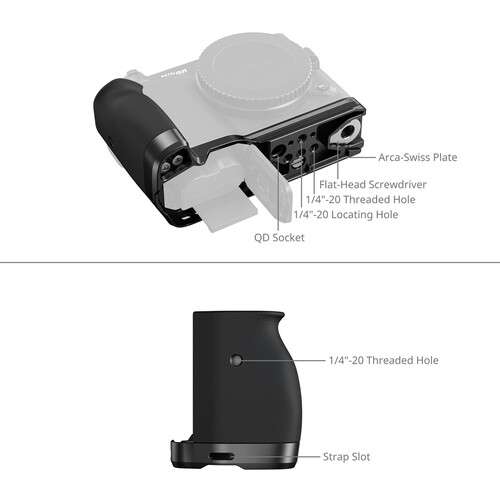 SmallRig L-Shaped Silicone Grip for Nikon ZR - 5466