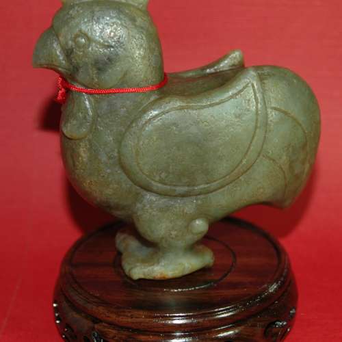 雞造型市面甚少有 舊多年舊玉石玉器舊雕工，有福有財衣食無憂！！