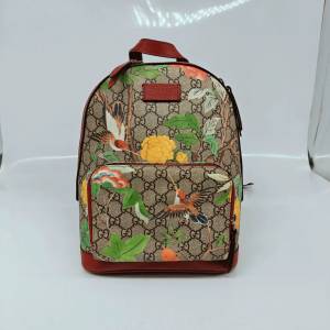 正品 Gucci 古馳 99新 花鳥印花雙肩包 尺寸 22*30 J373